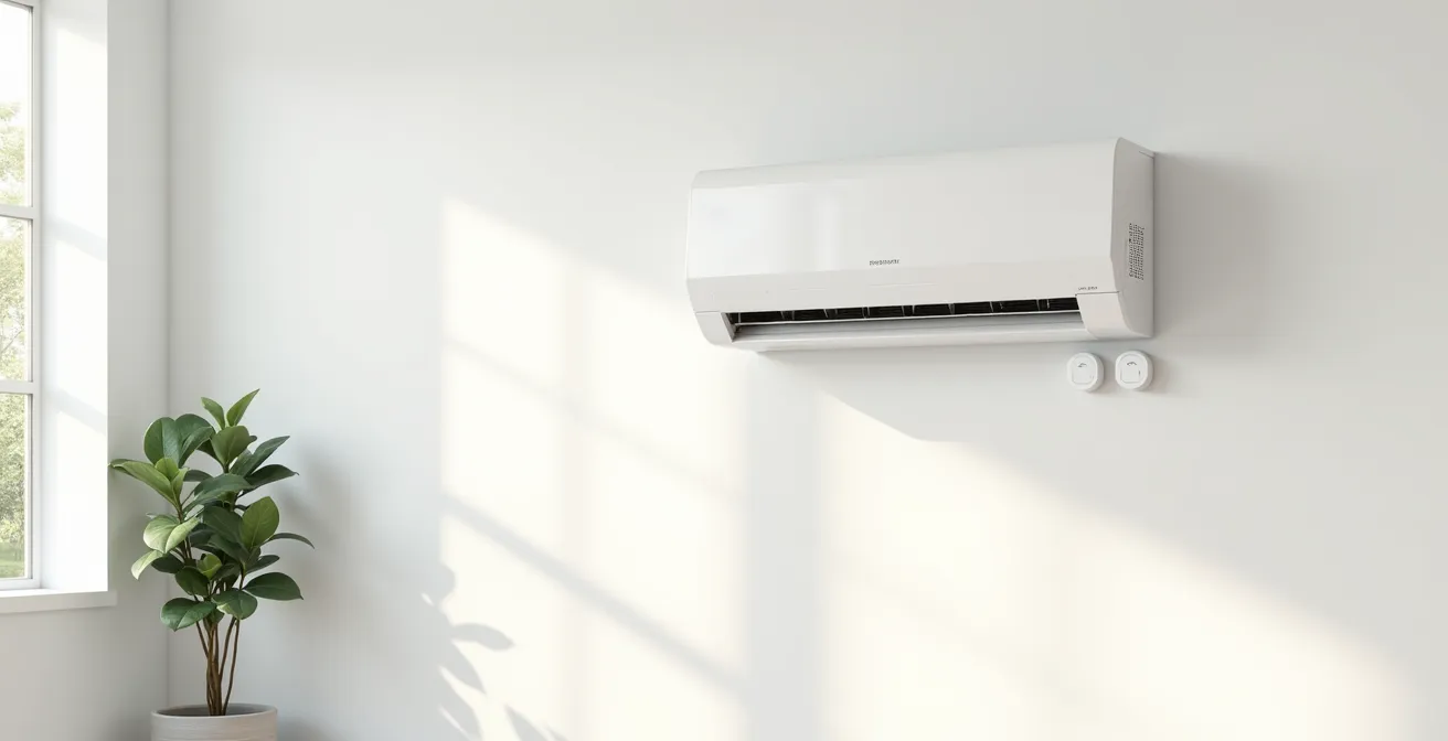 Installation moderne de capteurs de surveillance connectés sur système de climatisation